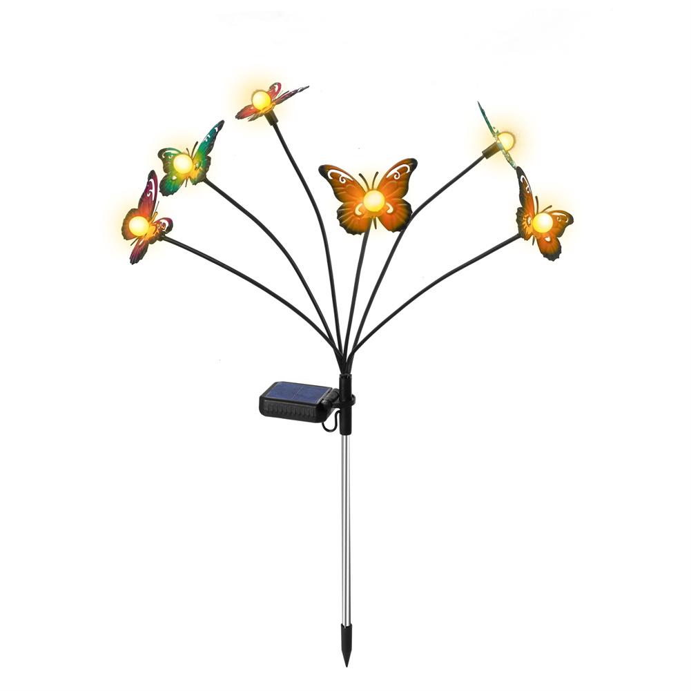 Solar Garden Lights Solar Outdoor Butterfly Lights Wind Swaying Outdoor Lights For Outside Fence Yard Lawn Garden Decor