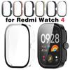 Закаленное стекло + чехол для Xiaomi Redmi Watch 4 Аксессуары Защитная пленка для экрана All Around 9H Жесткий ПК-бампер для Redmi Watch4 Чехол