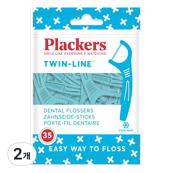 Зубная нить Flackers Twin Line, 35 шт., 2 шт.