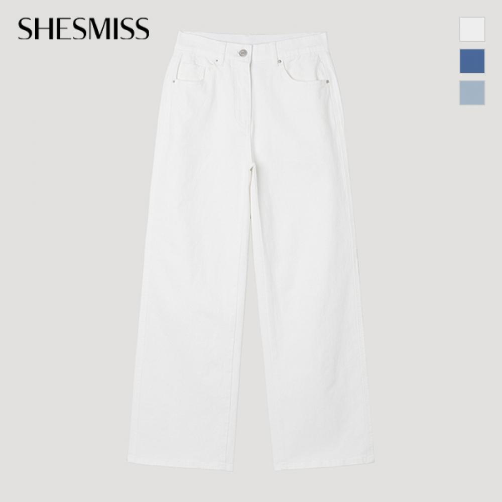 [She S miSS] Wide Back Banding Denim pantS SSmSlp22070