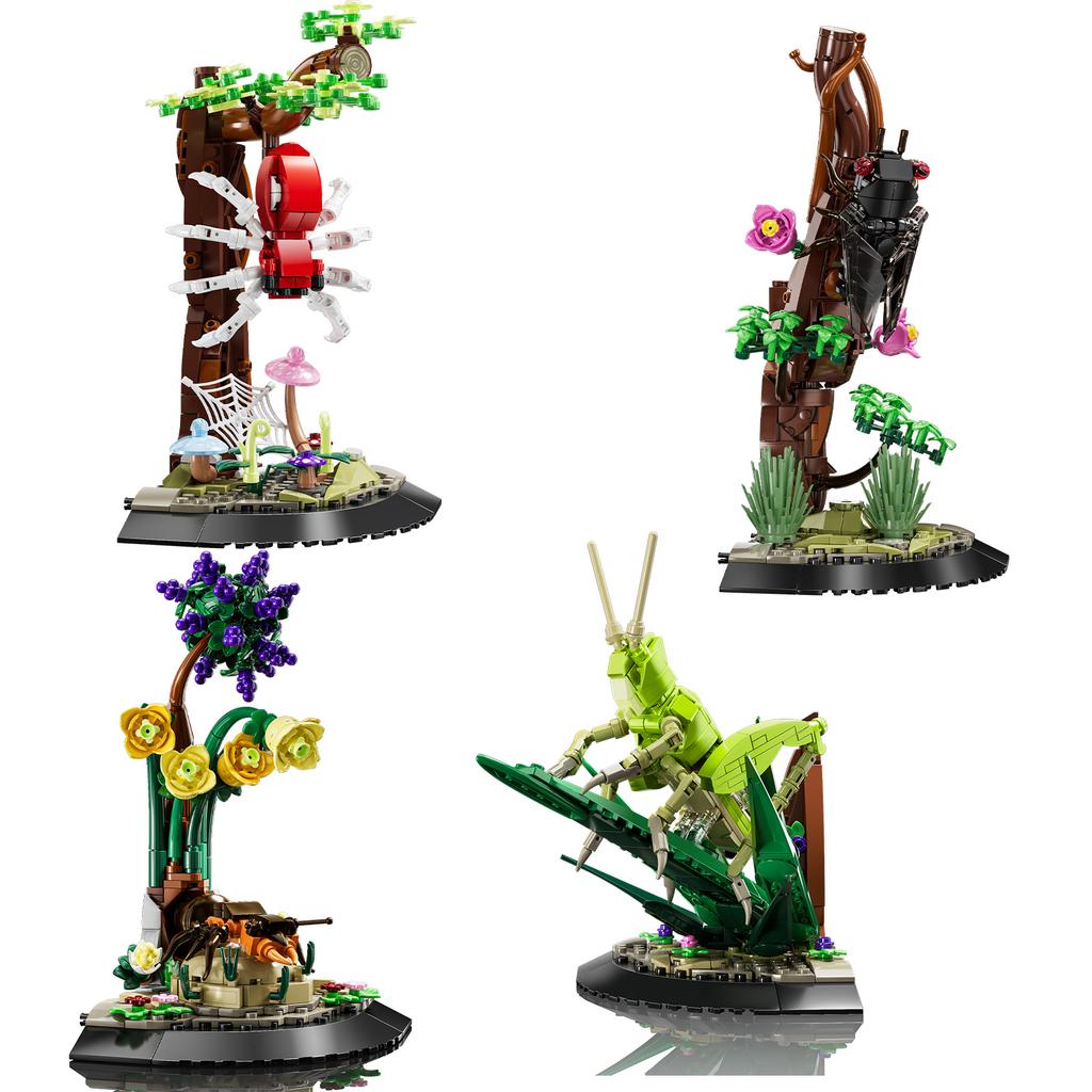 MOC Конструкторы Серия Насекомые и Природа - Модель Муравья/Цикады/Черепахи/Рыбы-дьявола/Кальмара/Кузнечика/Паука Сделай сам Игрушки для Детей Подарок