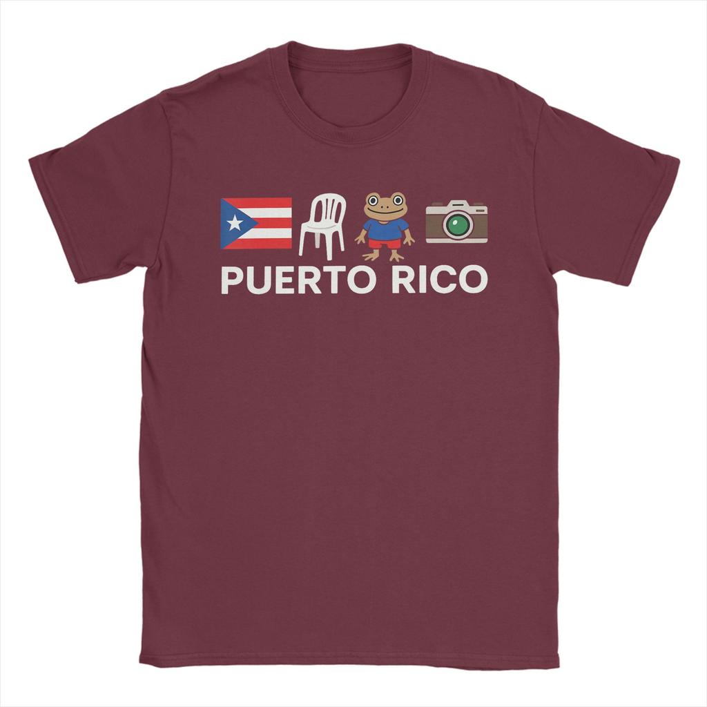 Bad Bunny Puerto Rico Coqui Frog Boricua Puerto Rican Flag Taino Cotton T Shirt For Mens T Shirts Tees Oversized Clothes