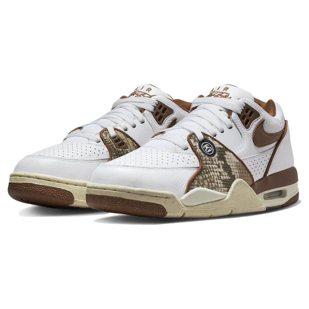 Мужские кроссовки Stussy x Nike Air Flight 89 Low SP Pecan, унисекс, белые, Fossil FD6475-100