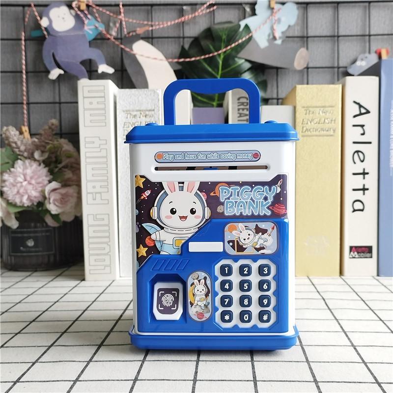 Fingerprint Money Jar Piggy Bank – Automatic Rolling, Password Safe, Music Toy for Children
