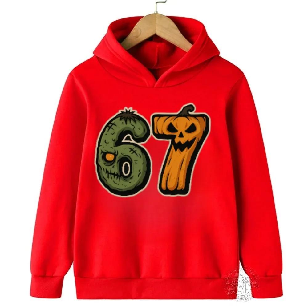 Spring Autumn 67 Six Seven Crazy Men's Hoodie Casual Fashion Fun Hooded Sweatshirt Pullover Women Clothing Top