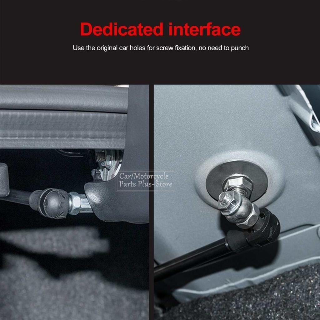 Black 2pcs Automatic Rising Gas Struts Shock Lift Supports Struts Front Fit For Honda Civic Sedan 4-Doors 2016-2020