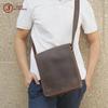 JOYIR Retro Crazy Horse Leather Men's Large Crossbody Bag - Versatile Genuine Leather British Style