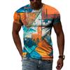Man Street Personality Graffiti Print Summer Men's T-shirt Casual Creative Hip Hop Trend Large Size O-neck Speed Many Styles