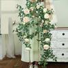 Artificial Sweetheart Roses Vine Silk Flowers Rattan Cafe Decorative Simulation Rose Plant Fake Flower Vines Bar Decoration
