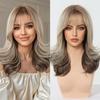 20 Inch Long Layered Cut Wigs for Women, Gorgeous Fluffy Wigs,  Synthetic Full Machine Wigs for Party, Daily Use, Synthetic Fiber Wig