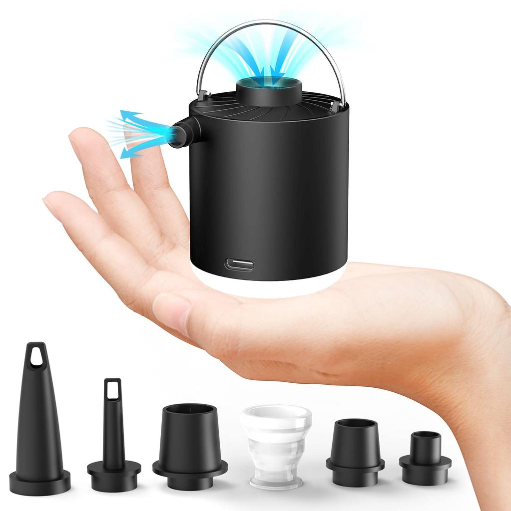 Homdat Electric Air 1600 мАч Портативный воздушный насос USB Перезаряжаемый Быстрая зарядка Самый легкий насос с подсветкой Портативный воздушный насос Сдуть Бассейн Буй Поплавок