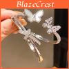 Silver Alloy Cross Cuff Bracelet With Sparkling Stone Details For Fashion Accessory