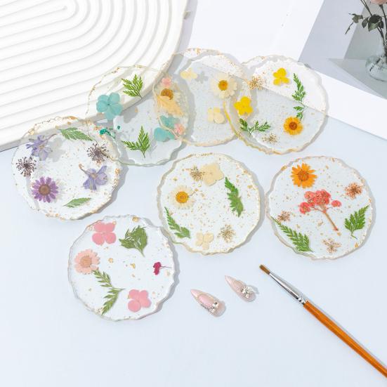Handmade Resin Coaster Dried Flowers Cup Mat Heat-Resistant Clear Waterproof Table