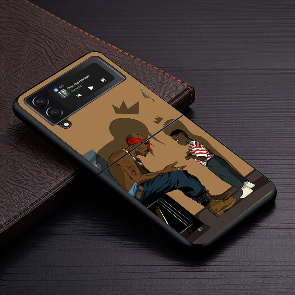 Чехол для телефона рэпера 2pac певца Tupac для Samsung Galaxy Z Flip7 Flip6 5G Flip4 Flip5 Flip3 Чехол Z Flip 7 6 5 4 3 PC Корпус Coque