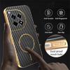 For OnePlus Ace 3 5G/12R 5G Phone Case Carbon Fiber Textured Electroplated TPU Back Cover