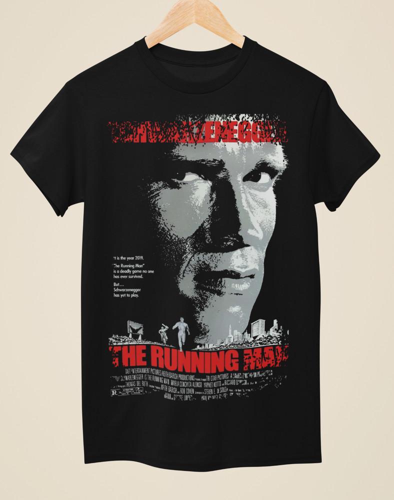 The Running Man - Movie Poster Inspired Unisex Black T-Shirt Unisex T-Shirt