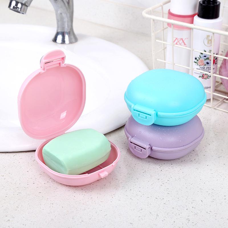 Mini Travel Soap Box with Lid Portable Soap Case Dish Shower Bathroom Drain Soap Container Tray Bathroom Accessories Dustproof