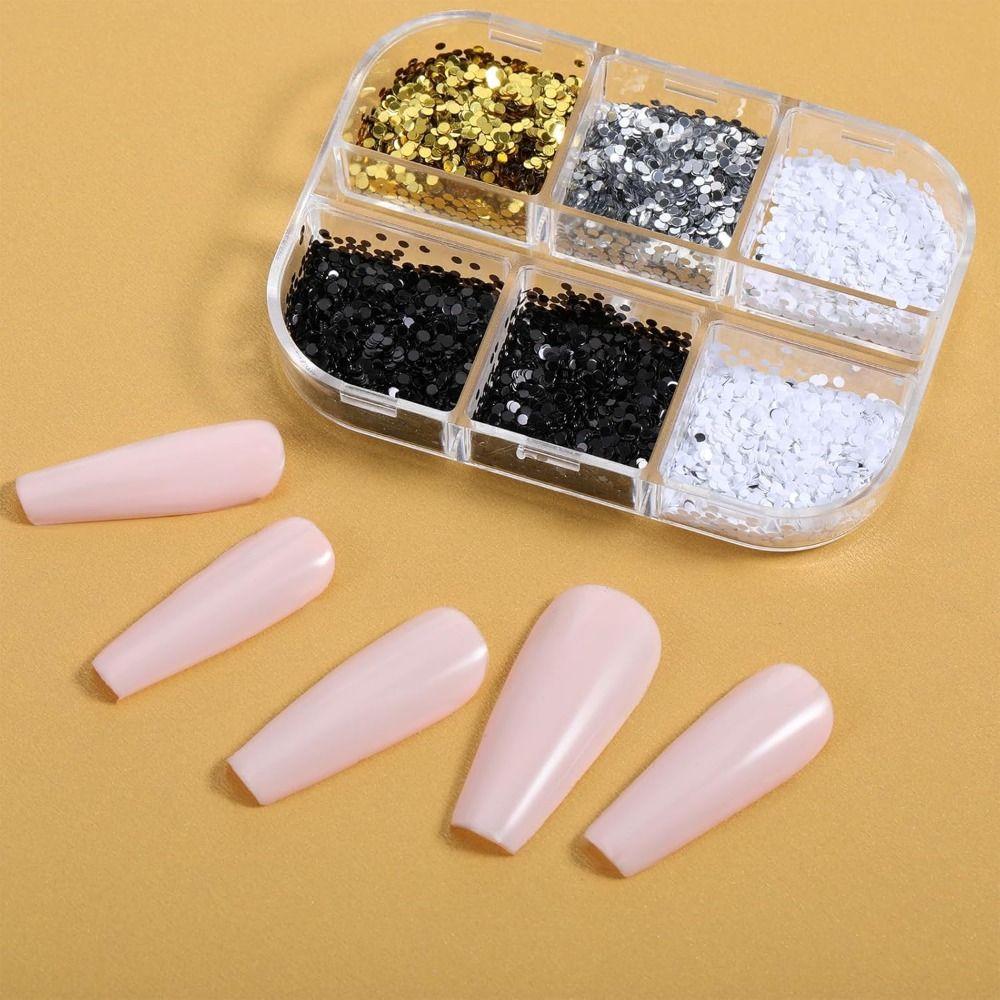 1mm Tiny Dot Nail Art Sequins 3D Laser Round Dots Paillettes New Disco Nail Sequin for Nail Art