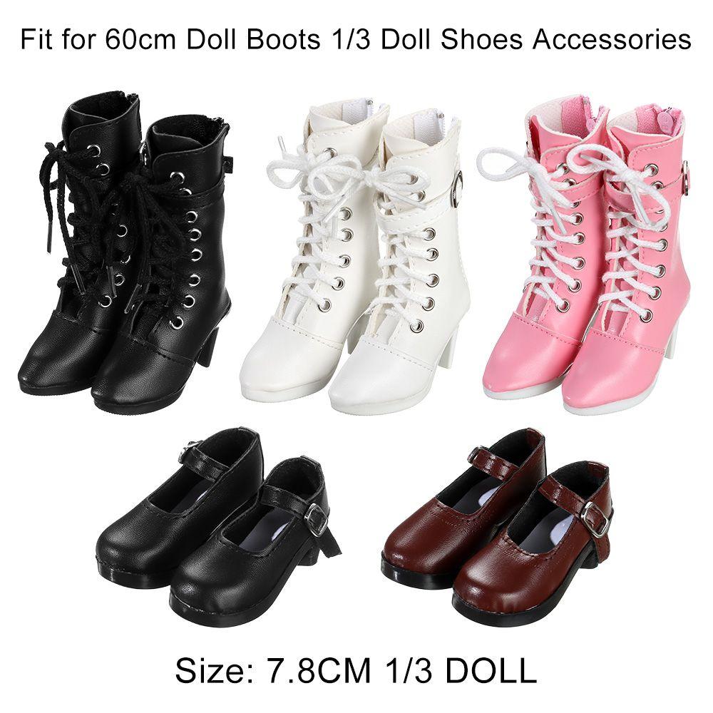 1/3 7.8CM Fashion Doll High Heel Shoes PU Leather With Differents Color Suitable for 60cm Doll Wearing Boots Shoes Doll