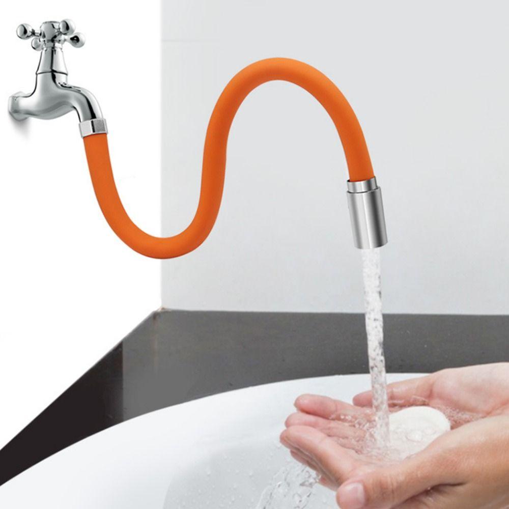 1Pcs 360° Rotating Lengthening Tube Wash Basin Flexible Hose Faucet Extender Pipe Kitchen Bathroom
