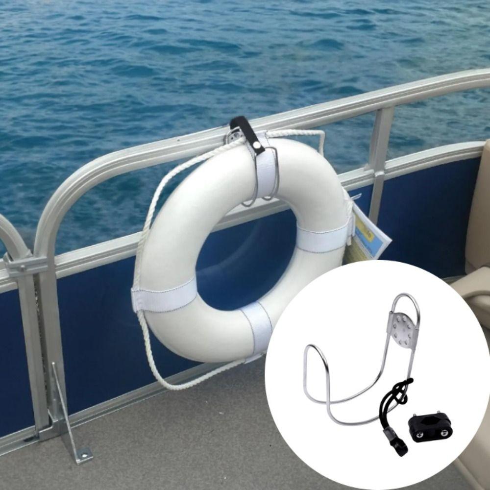 Rustproof Life Buoy Holder Stainless Steel Swimming Ring Brackets Holder Float Ball Bracket Boat