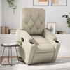 VidaXL Reclining Massage Armchair Cream Faux Leather 3204780