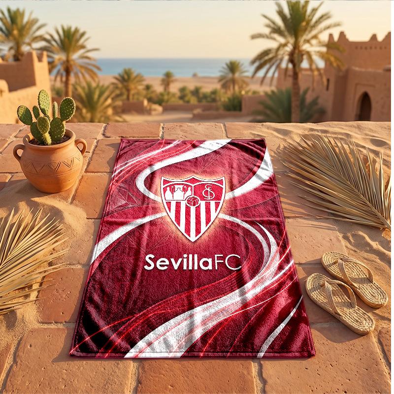 Пляжное полотенце из микрофибры Sevilla FC, быстросохнущее, впитывающее, большое, для пляжа, плавания, путешествий
