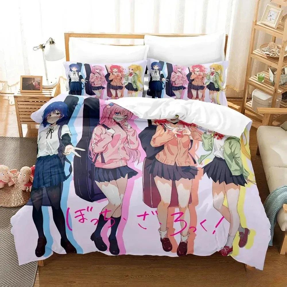 Bedding Set Single Twin Full Queen King Size Bed Set Adult Kid Bedroom Duvet cover Sets Anime parure de lit Bed Gotou Hitori