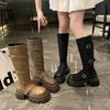 Retro Classic Fashion Platform Boots Women's 2025 Autumn and Winter New Temperament Small Man Height and Thinness Knight Boots