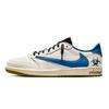 Travis Scott x Air Jordan 1 Бело-синие Travis Scott X AJ1 Низкие Винтажные Баскетбольные Кроссовки Женские Сине-белые DZ4137-106(Команда1381-)