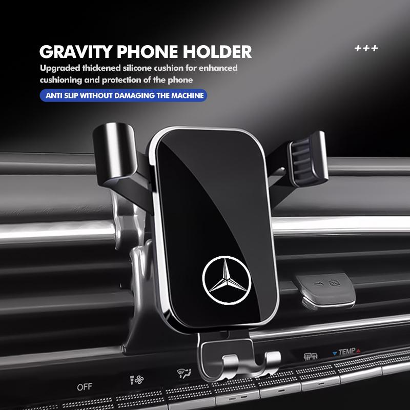 AABIA1 Car Styling Aluminum Alloy Mount Phone Holder Dashboard Cell Stand Accessories For Benz AMG Exclusive W204 W222 W205 W203 W213