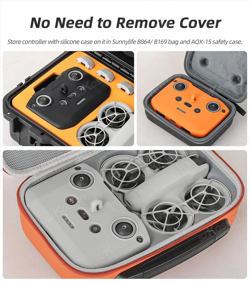 Silicone Protector Cover for DJI Neo/Mini 4 Pro/Mini 4K RC-N3/N2/N1 Remote Controller Protective Case With Strap Accessories