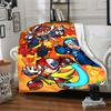 Mega Man X Dive Cartoon Art Flannel Blanket Super Soft Warm Cozy Blanket for Sofa Bed Office Travel All‑Season Home Decor Gift