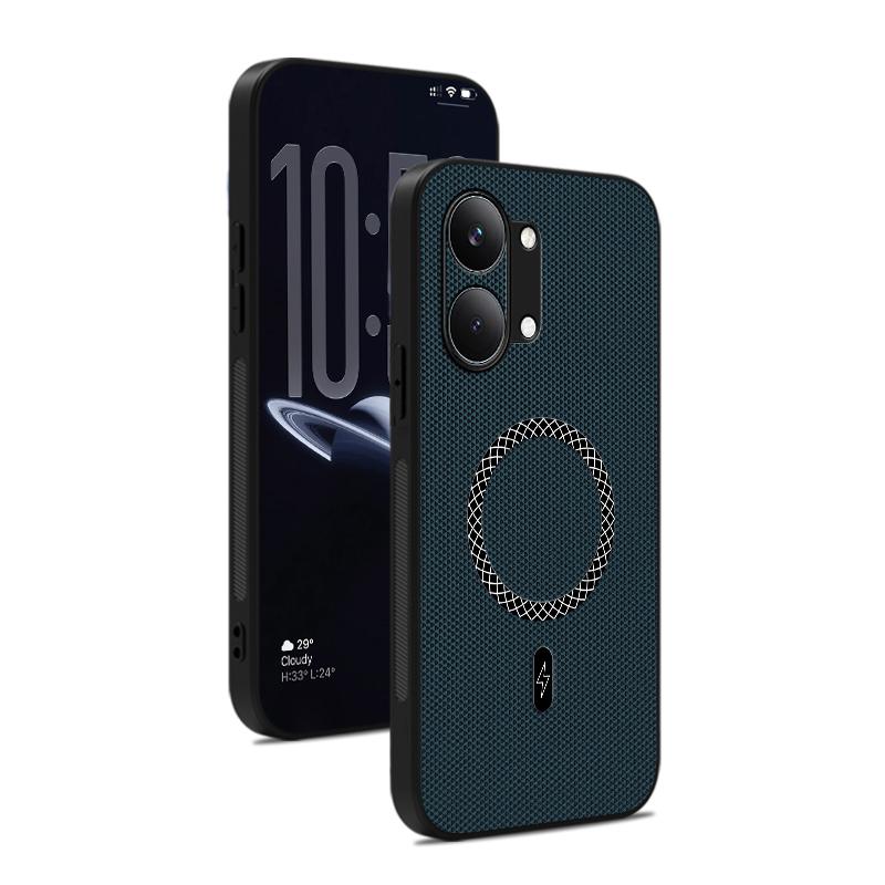 Для чехла телефона POCO F8 Pro F8 Pro Max, дизайн с текстурой кожи, с магнитной адсорбцией, ударопрочный и устойчивый к падениям