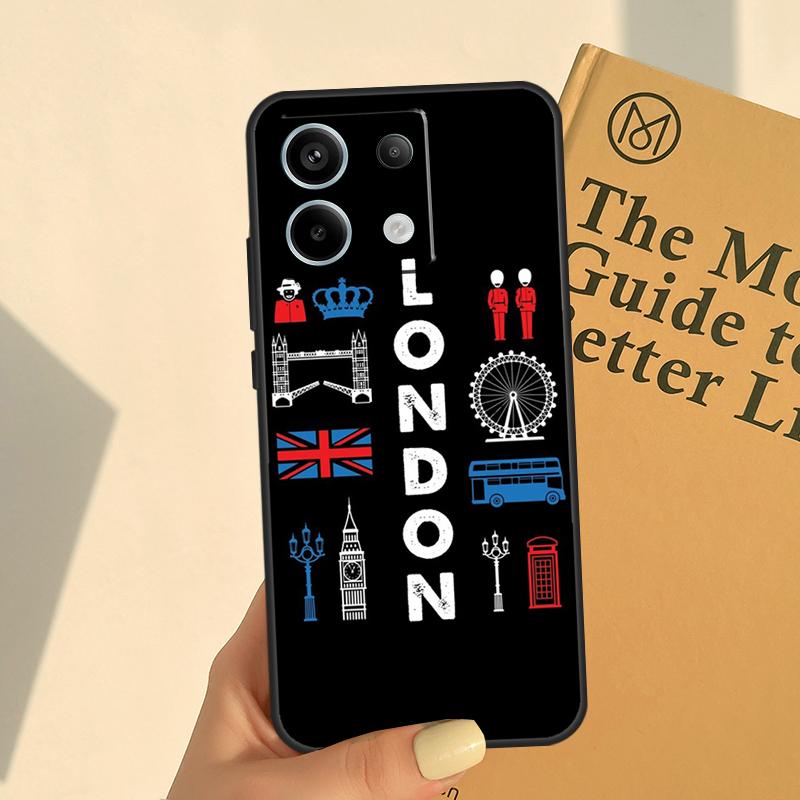 Лондонский Автобус Англия Биг Бен Чехол Для Xiaomi Redmi Note 14 13 10 11 12 Pro 11S 12S Чехол Для Redmi 15 14C 10C 12C 13C 15C