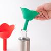 Creative Floral Silicone Funnel 3 Spill Proof Spouts Multiple Size Dishwasher Safe For Bottles Jars Cooking Essential