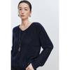 Eifini Women's V-Neck Shimmer Cashmere Blend Pullover Sweater