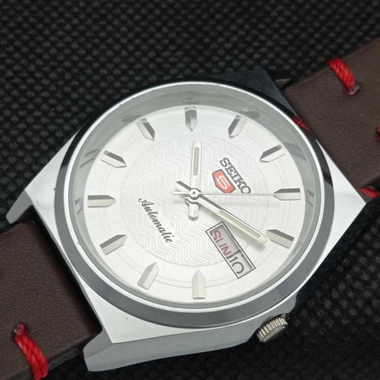 ВОССТАНОВЛЕННЫЕ ВИНТАЖНЫЕ МУЖСКИЕ СЕРЕБРЯНЫЕ ЧАСЫ SEIKO 5 AUTO 6309A ИЗ ЯПОНИИ 593c-a314838-2