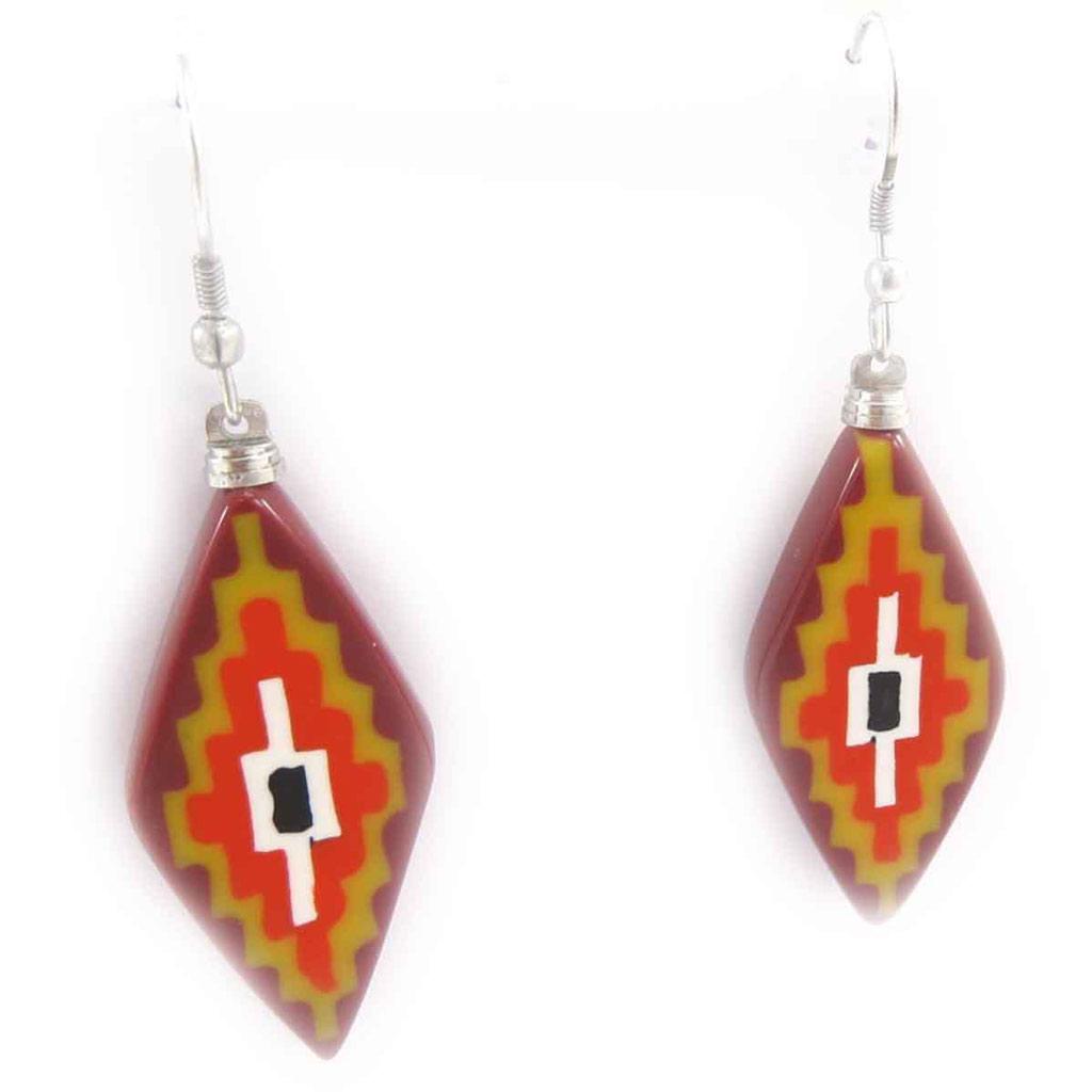 Les Trésors De Lily [J8690] - Brown 'Cheyennes' Designer Earrings