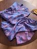 New Women's Spring/Summer Jacquard Silk Pajamas Set with Frog Buttons - National Style Mulberry Silk Thin Home Wear.