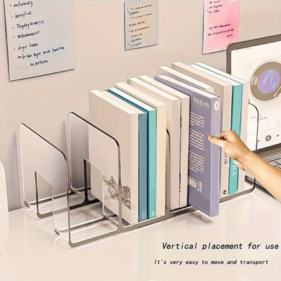 1 шт. Прочная книжная полка - Компактный настольный органайзер, Конструкция против опрокидывания, Не требует сборки, Прозрачная книжная полка для дома