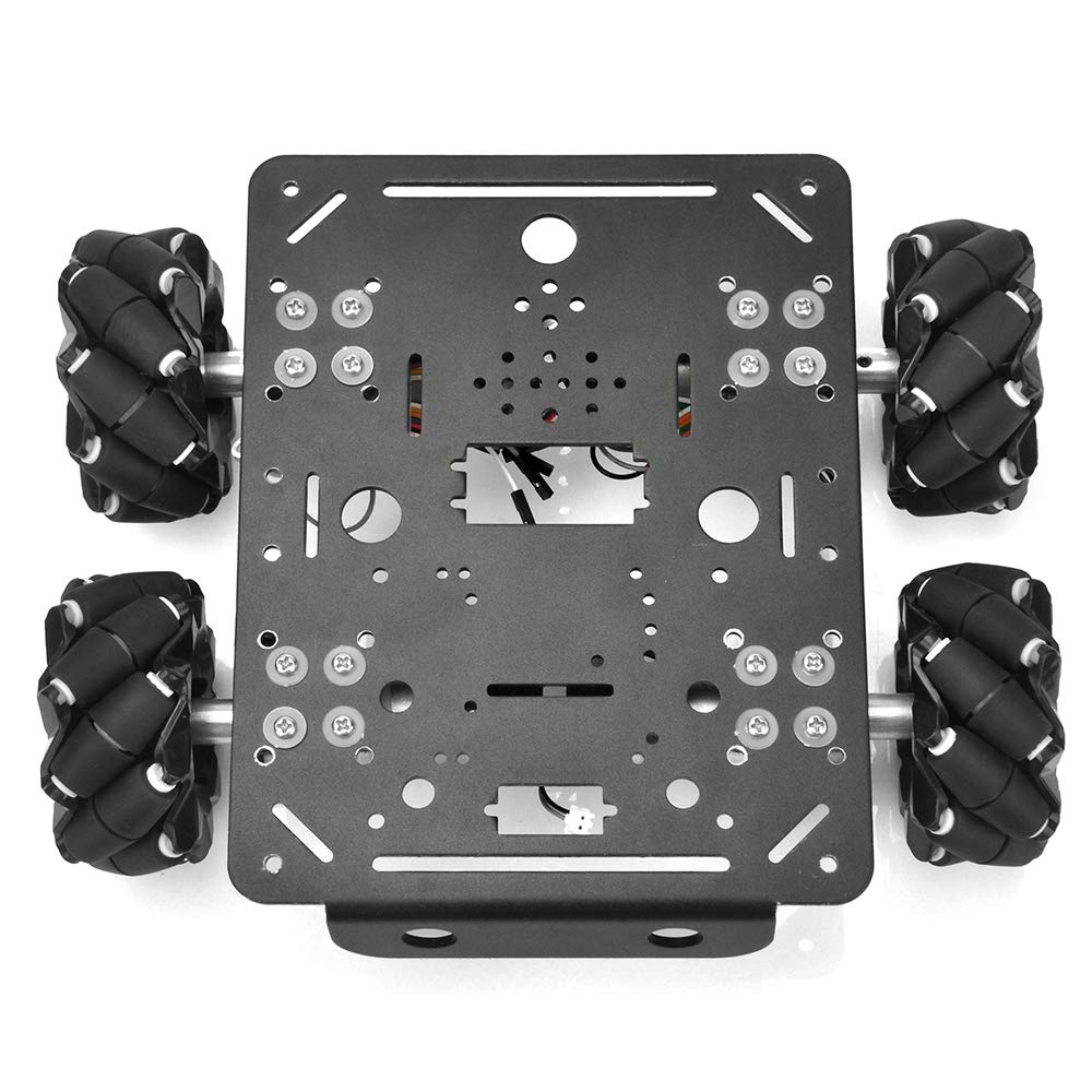 OSOYOO Mecanum Wheel Robot Car Chassis 4WD 80 мм DC12V Motor Smart Robot Mini 4WD Dolly Robot STEM Assembly Toy Arduino Raspberry Pi micro bit