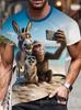 Cartcartoon Обезьяна Графический 3D Печатный Забавные Мужские Футболки Футболка Повседневная С Коротким Рукавом Верх С Круглым Вырезом Одежда Оверсайз Мужские Топы