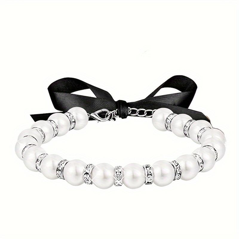 Роскошные жемчужные ожерелья со стразами для маленьких свадеб с кошками и собаками