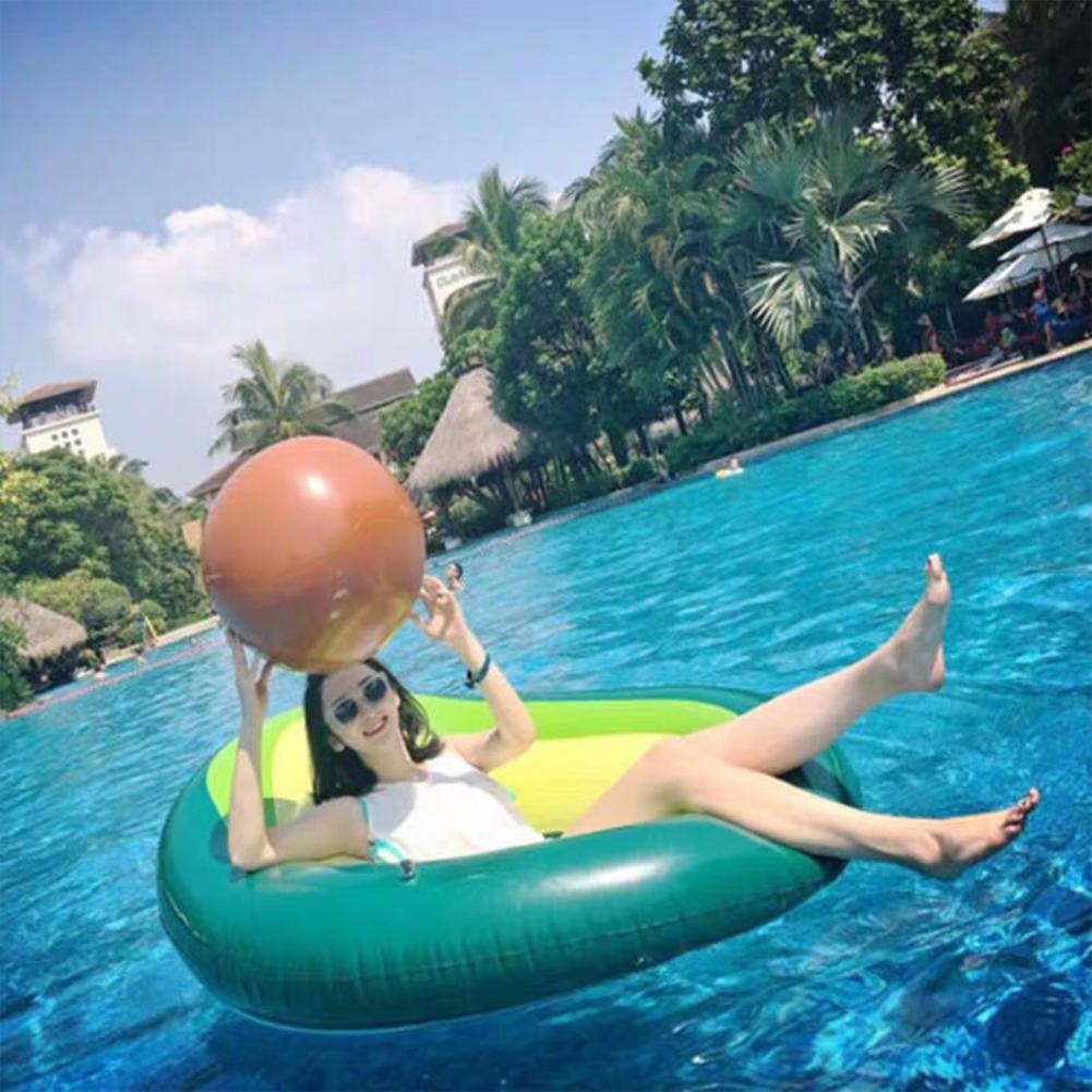 Avocado Swimming Ring With Removable Ball Pool Floats Air Mattress Pool Accessories Toys Inflatable Supplies