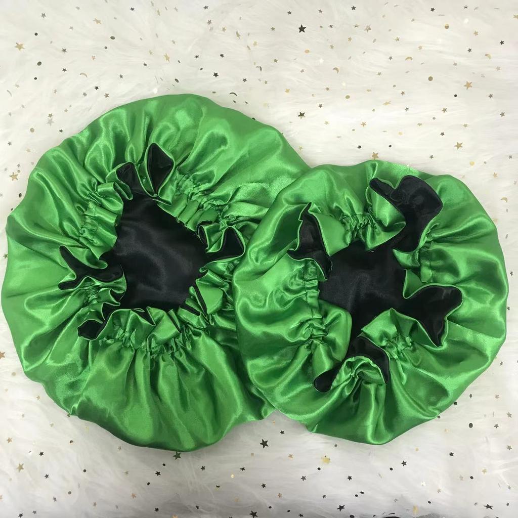 Factory Selling Reversible Silk Bonnets and Satin Hair Wraps Sleep Satin Hair Bonnets With Logo