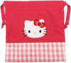 Nakajima Corporation Gingham Sagara Drawstring Bag Hello Kitty 189080-23