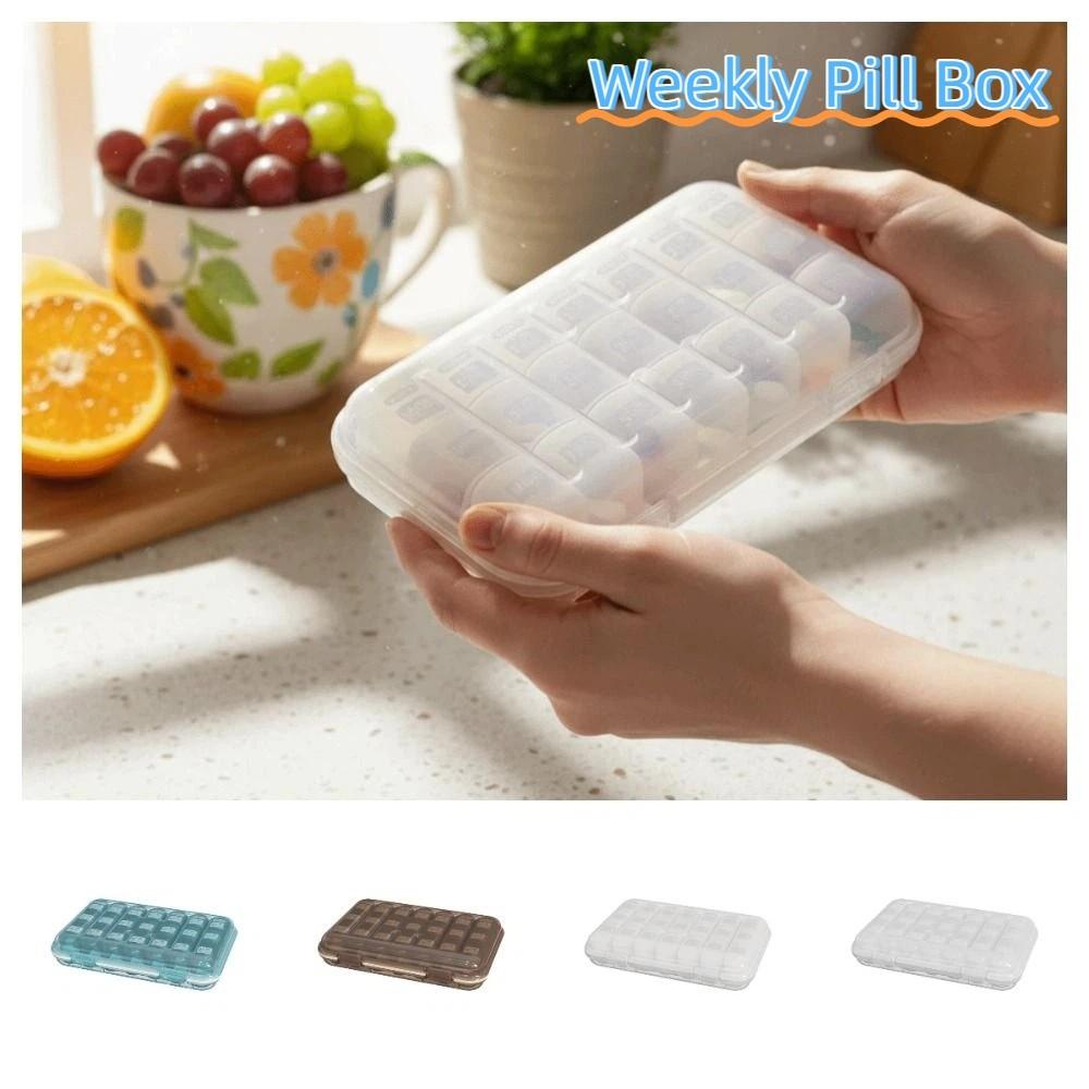 Large Capacity Pill Dispenser Seven Day Pill Classification Box Weekly Pill Box  Pill Storage