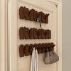 Piano Key Hanging Rack - Wall-Mounted Wooden Hook with Multiple Compartments for Clothes, Hats, Bags, Entryway Organizer