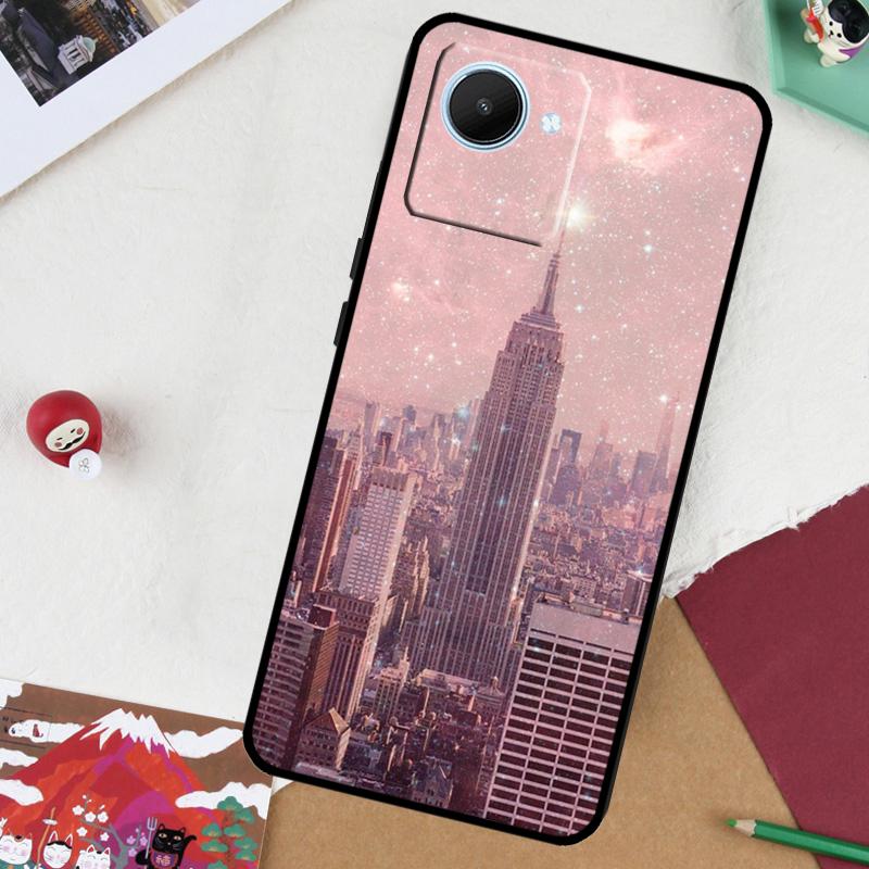 Нью-Йорк Сити Для Realme 14 Pro Plus 13 10 11 12 GT 6 5 6T GT7 Pro C61 C55 C53 C51 C21Y C25S C67 C75 Чехол